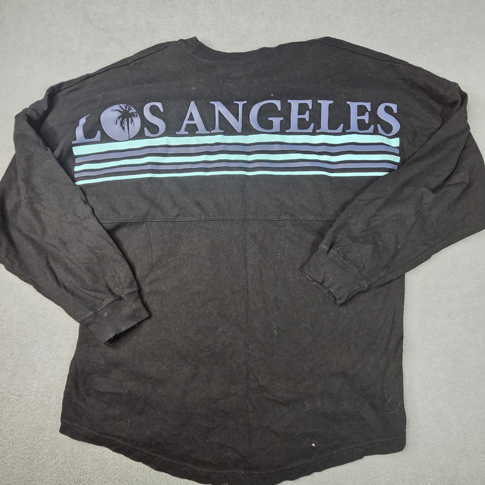 Spirit Jersey Los Angeles Black Long Sleeve Graphic Shirt Mens Medium